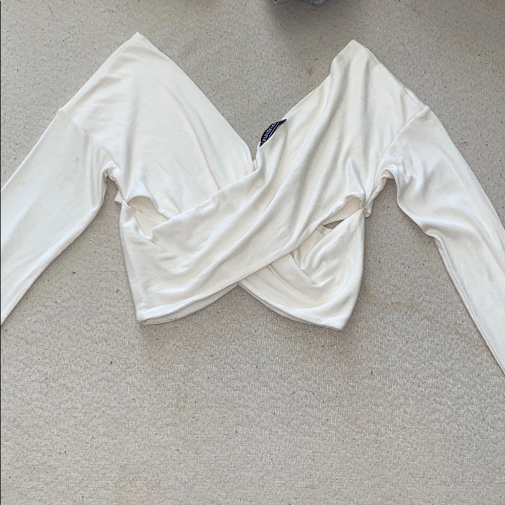 Cream Crop top